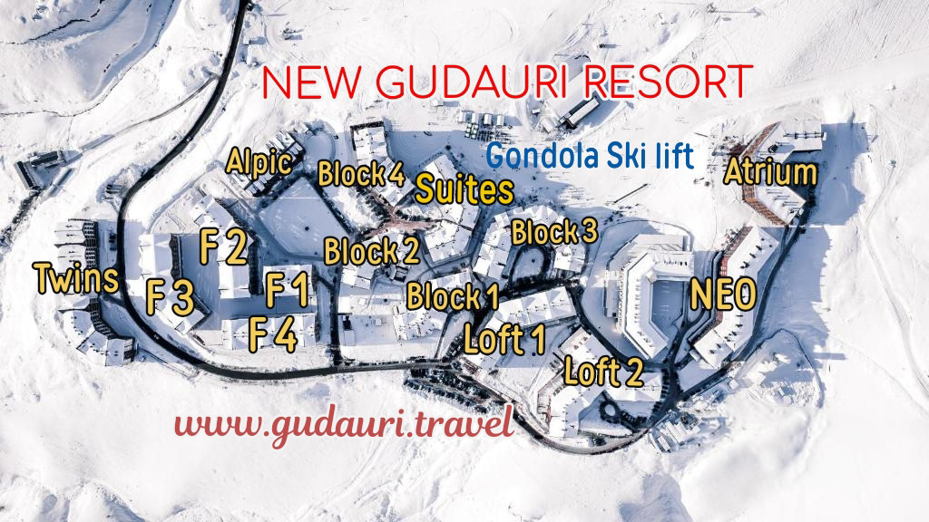New Gudauri Map of the Buildings
